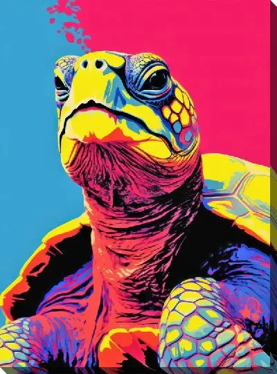 Постер Черепаха в стиле арт №12