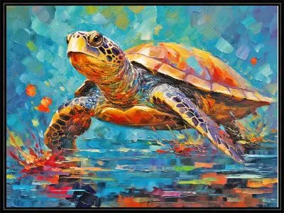 Картина Черепаха в стиле арт №13