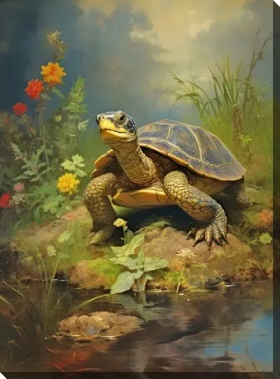 Картина маслом Черепаха №16