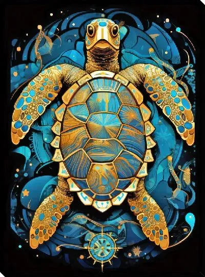 Постер Черепаха в стиле арт №21