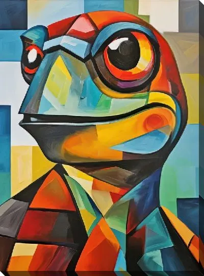 Картина маслом Черепаха в стиле арт №22