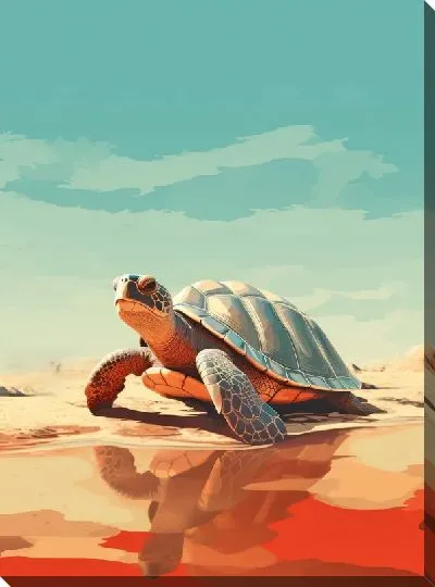 Постер Черепаха в стиле арт №34