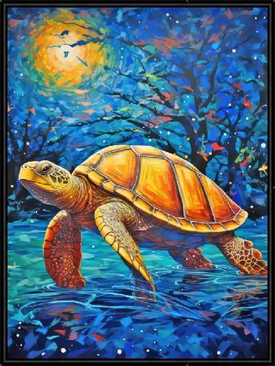 Картина Черепаха в стиле арт №35