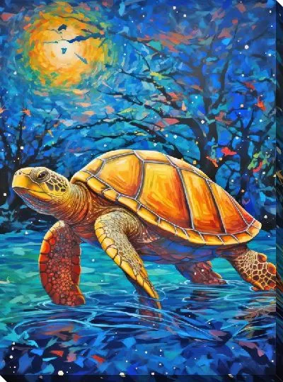 Постер Черепаха в стиле арт №35