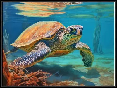 Черепаха под водой