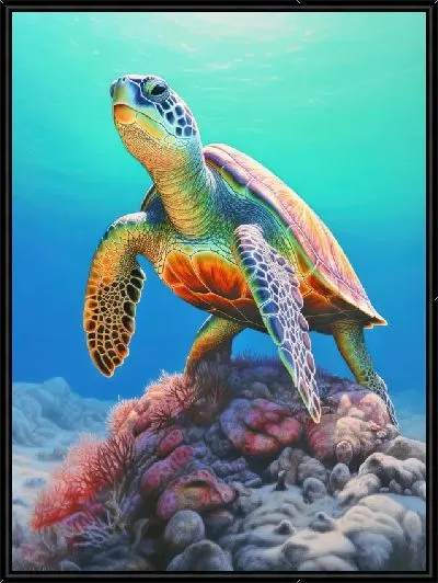 Картина Черепаха на морском дне