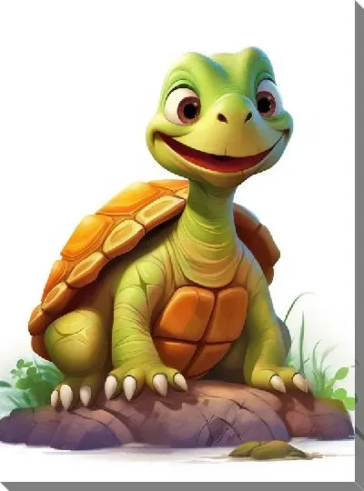 Картина маслом Черепашёнок №2
