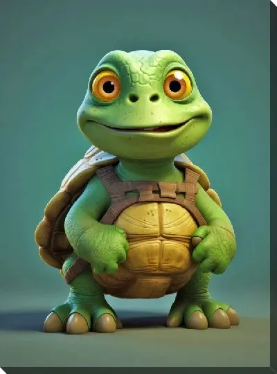 Картина маслом Черепашёнок №5