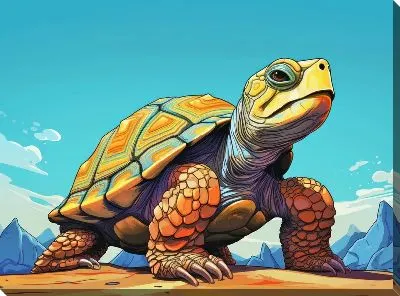 Постер Черепаха в стиле арт №52