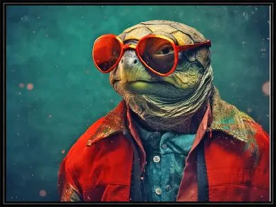 Черепаха в красных очках