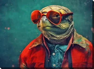Черепаха в красных очках