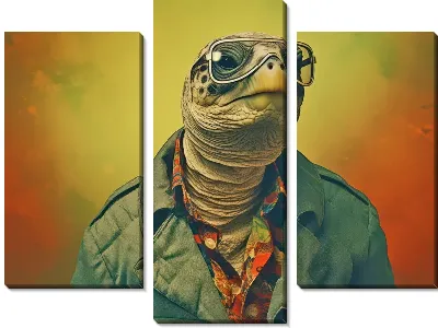 Модульная картина Черепаха в солнечных очках
