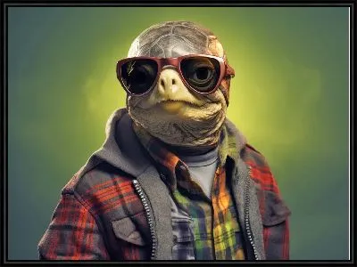 Картина Модная черепаха в очках