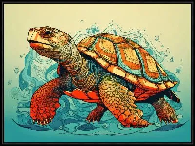 Черепаха в стиле арт №61