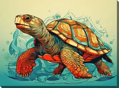 Черепаха в стиле арт №61