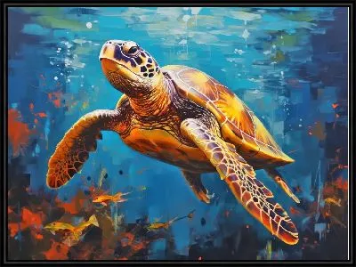 Картина Черепаха в стиле арт №62