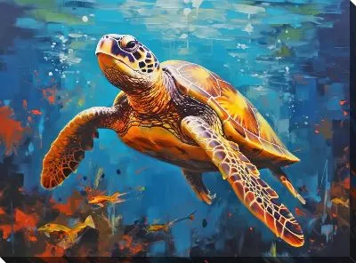 Постер Черепаха в стиле арт №62