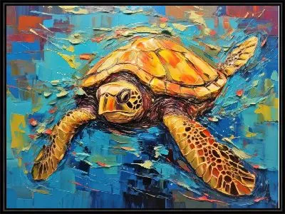 Картина Черепаха в стиле арт №63
