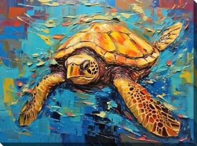 Постер Черепаха в стиле арт №63