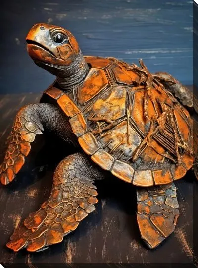 Картина маслом Статуя черепахи