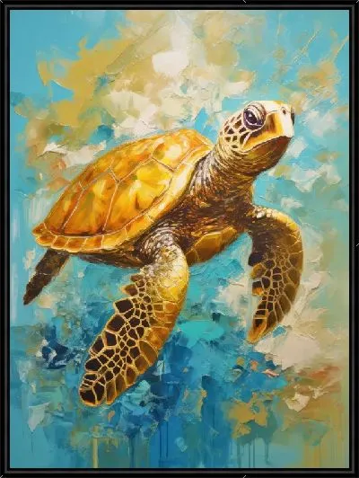 Картина Черепаха в стиле арт №70