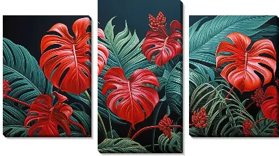 Модульная картина Монстера №40