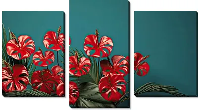 Модульная картина Монстера №41