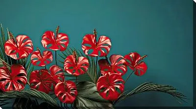 Картина маслом Монстера №41