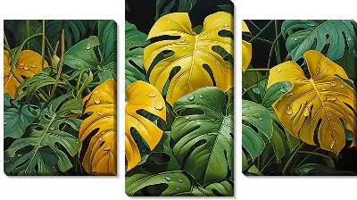 Модульная картина Монстера №45