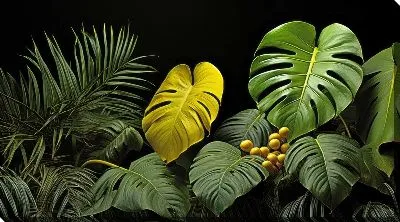 Картина маслом Монстера №46