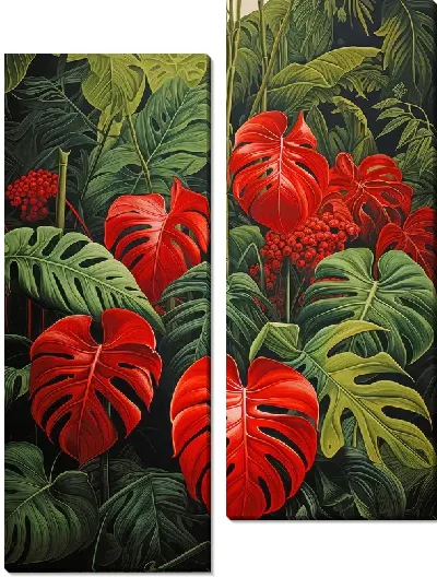 Модульная картина Монстера №48