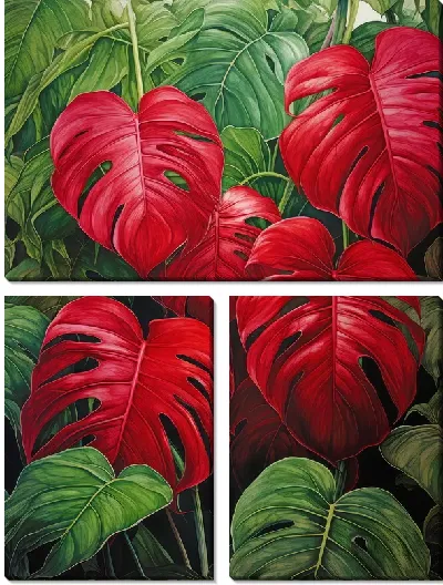 Модульная картина Монстера №49