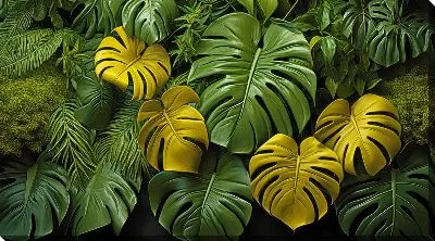 Картина маслом Монстера №51