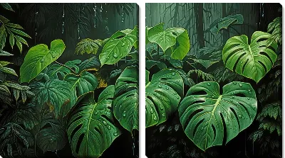 Модульная картина Монстера №55