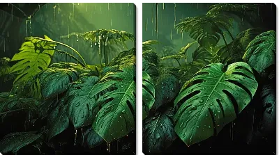 Модульная картина Монстера №58