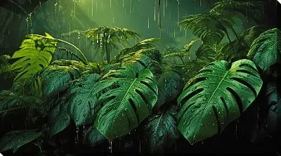 Картина маслом Монстера №58