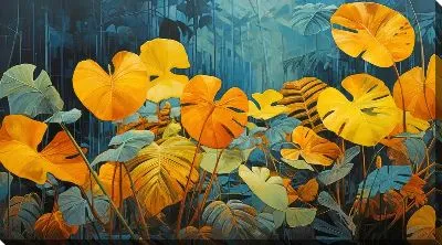 Картина маслом Монстера №61