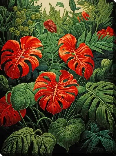 Постер Монстера в джунглях №62