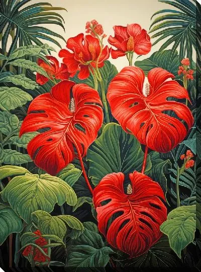 Постер Монстера в джунглях №63