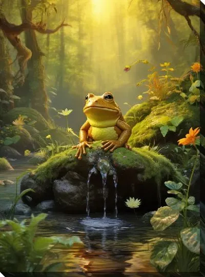 Картина маслом Лягушка №3