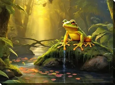 Картина маслом Лягушка №4