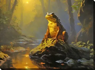 Картина маслом Лягушка №8