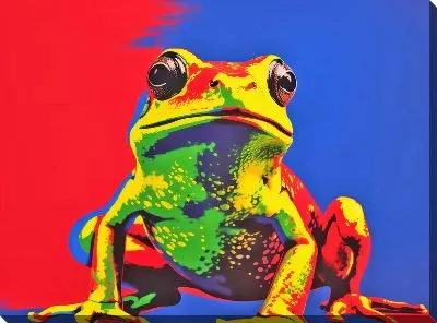 Картина маслом Лягушка в стиле поп-арт №2