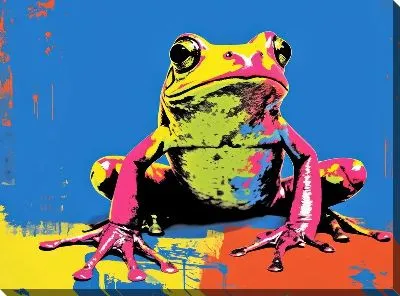 Картина маслом Лягушка в стиле поп-арт №3