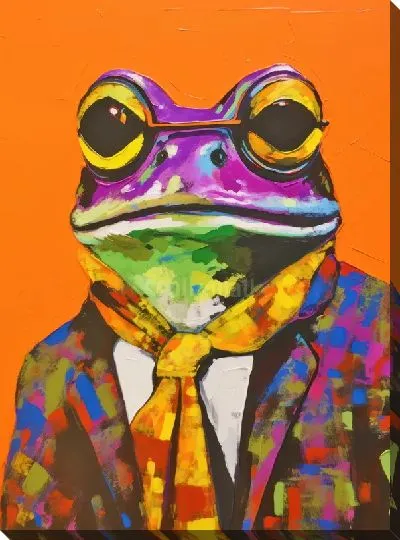 Картина маслом Лягушка в одежде