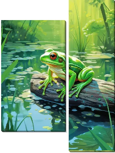 Модульная картина Лягушка №10