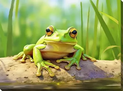 Картина маслом Лягушка №11