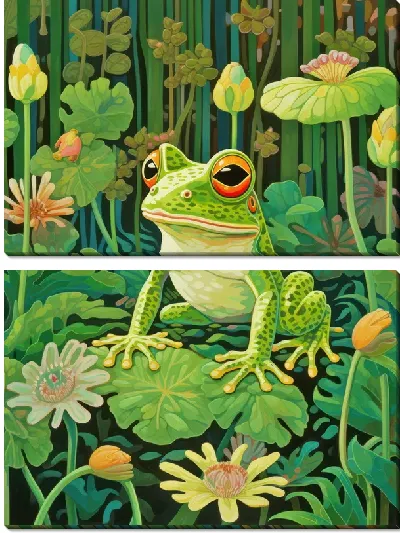 Модульная картина Лягушка №12