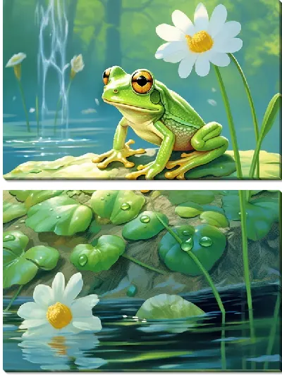 Модульная картина Лягушка №13