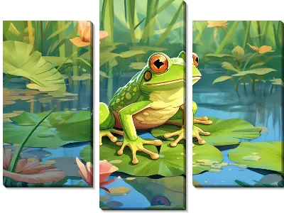 Модульная картина Лягушка №14